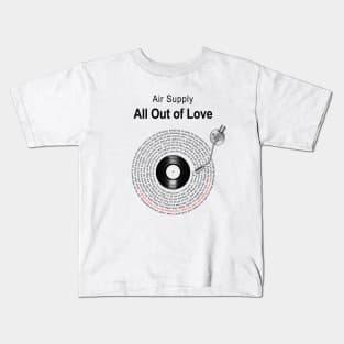 ALL OUT LOVE LYRICS ILLUSTRATIONS Kids T-Shirt